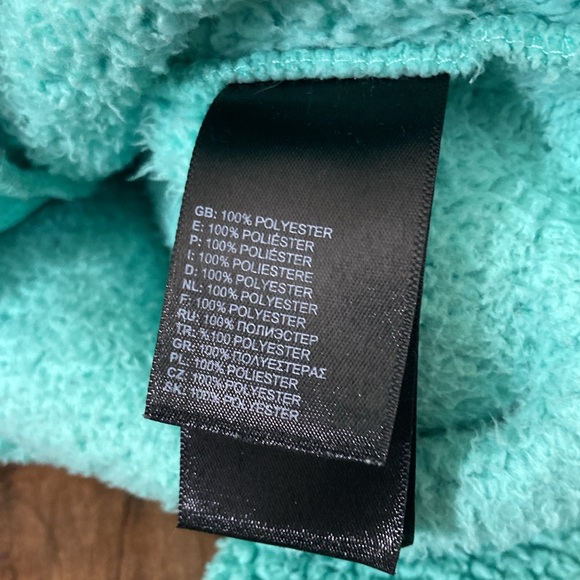 The North Face Jacket Girls Size 10/12 Mint Green Soft Warm High or Low Collar - Picture 11 of 11